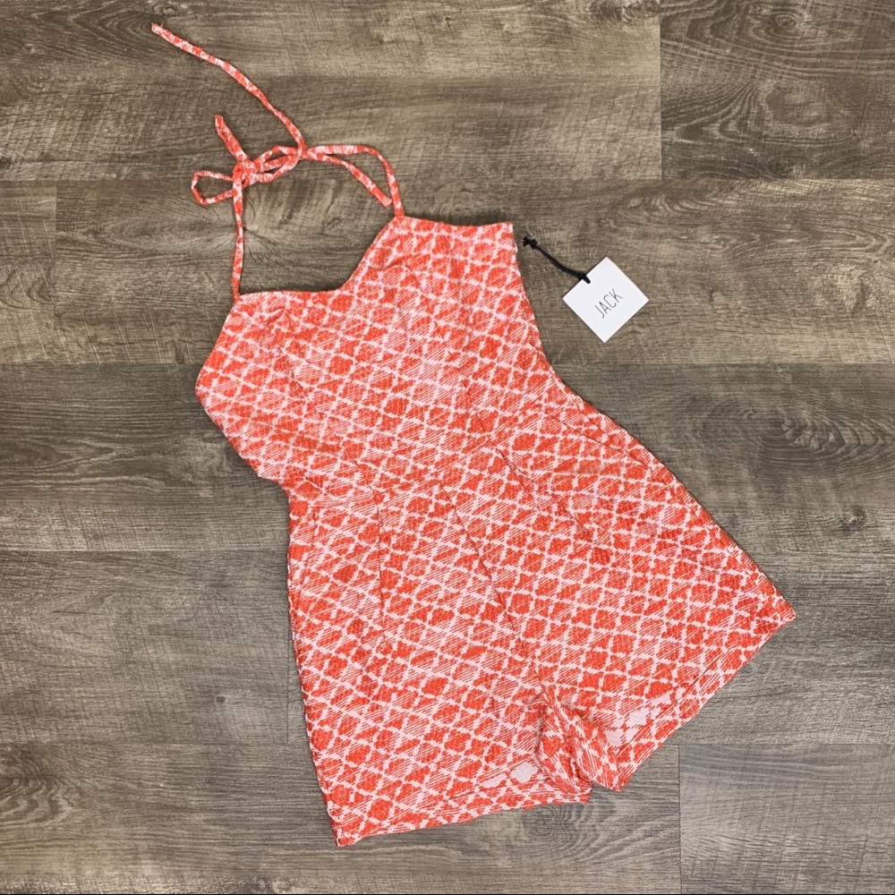 Jack by BB Dakota Red Patterned Romper